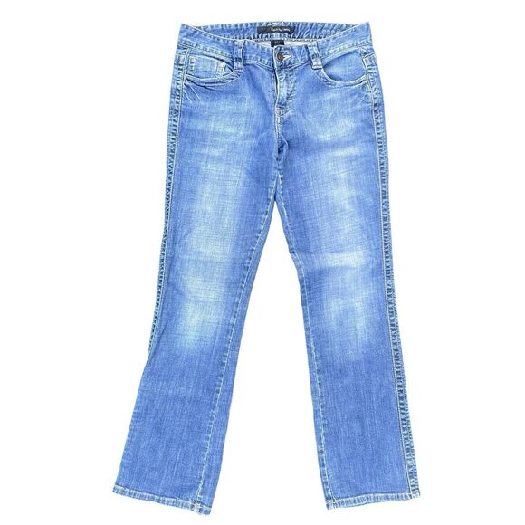 Calvin Klein Lean Boot Cut Slim Blue Jeans Medium Wash Women's Size 29/8 Denim - Picture 1 of 16